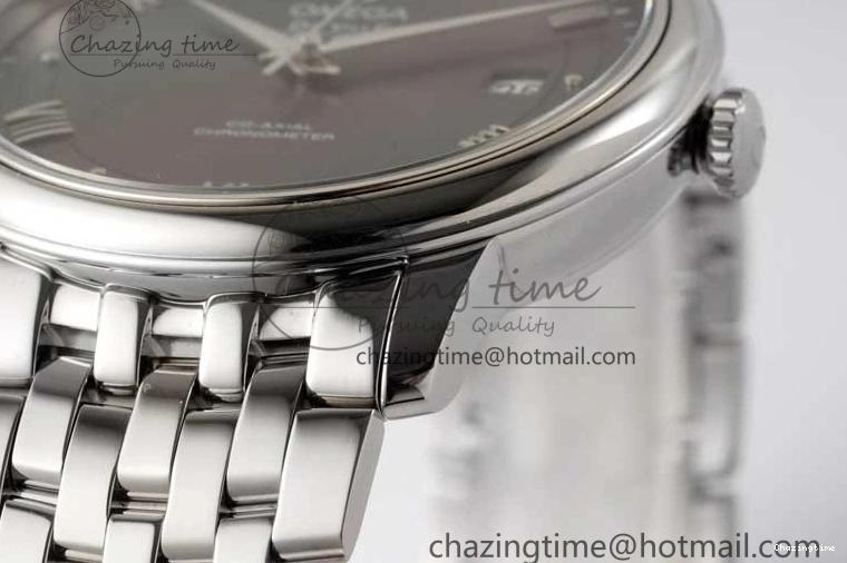 0123 De Ville SS DIWF 1:1 Best Edition Gray Dial SS Markers on SS Bracelet MIYOTA FlexibleFit 7851